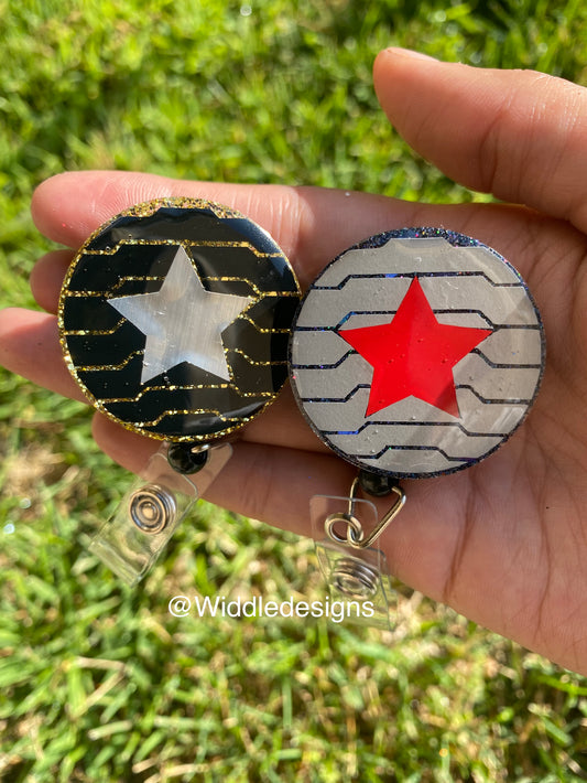 Superhero Barnes custom personalized frontline badge reel holder